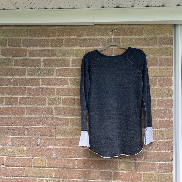 Wilfred Dark Gray Charcoal Casual Long Sleeve Shirt Top - Picture 5 of 9